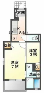 BERUSIONNYAMATE【1階】の間取り
