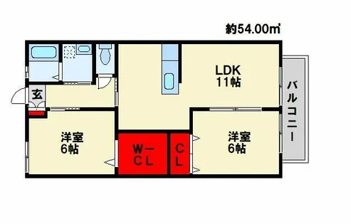 エクセルハイム B棟【2階】の間取り
