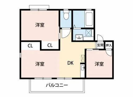 セジュールながねB【102号室】の間取り