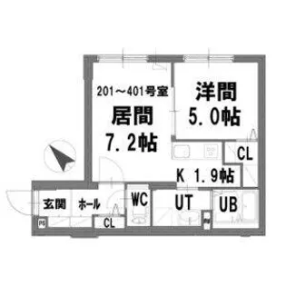 グランメールペガサス【2階】の間取り