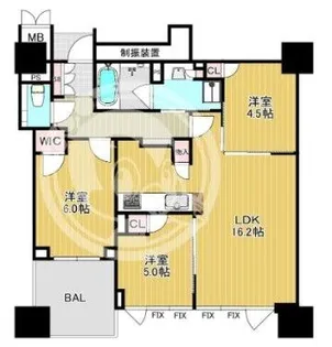 THE CROSS CITY TOWER【2706号室】の間取り