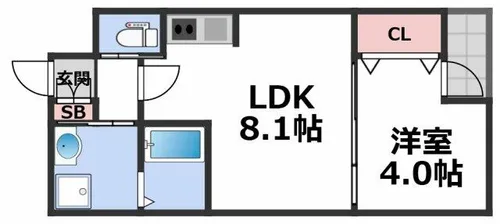 H-maison衣摺Ⅱ【2階】の間取り
