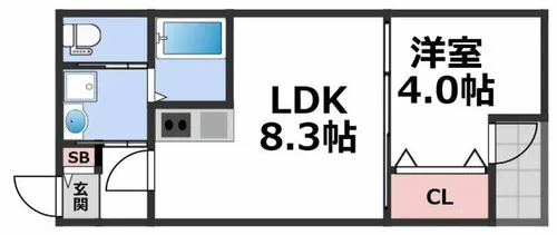 H-maison衣摺Ⅱ【3階】の間取り