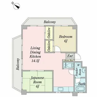 ハピネスシャトーリンデン【2階】の間取り