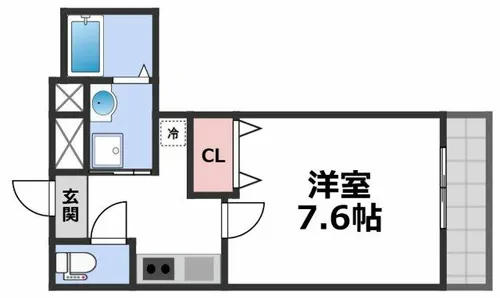 フジパレス俊徳道Ⅲ番館【1階】の間取り
