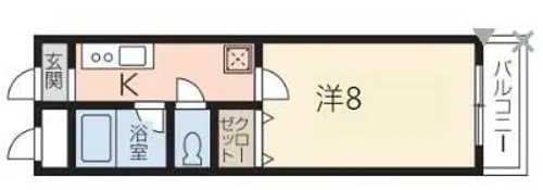 ワンルーム上大野【307号室】の間取り