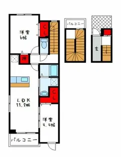 丸信ハウスⅡ【3階】の間取り