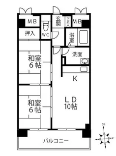 クリオ行啓通参番館【7階】の間取り
