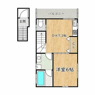 大阪府堺市東区日置荘西町5丁【アパート】の間取り