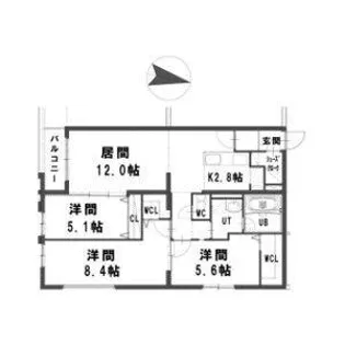 カレラ山鼻2nd【5階】の間取り