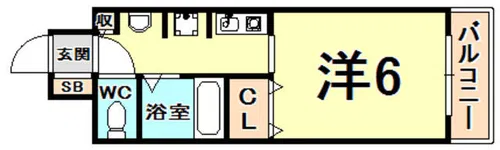 レジーナ西宮北口2【1階】の間取り
