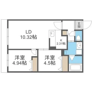 北海道札幌市中央区南五条西17丁目【マンション】の間取り