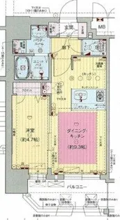 プレサンス野田阪神駅前ザ・プレミアム【15階】の間取り
