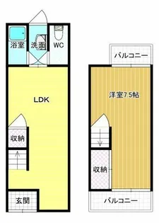 大阪府松原市天美東2丁目【一戸建】の間取り