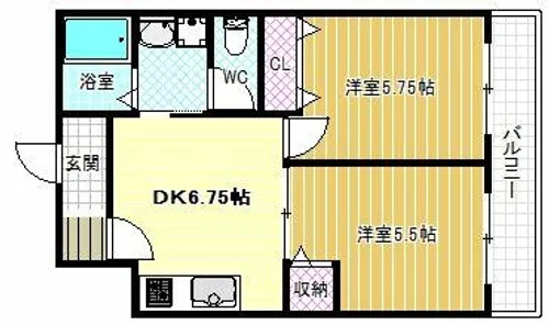 ラ・メール白鳥【1階】の間取り