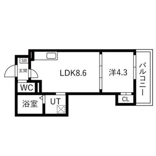 AXIA CITY 神戸松原【1階】の間取り