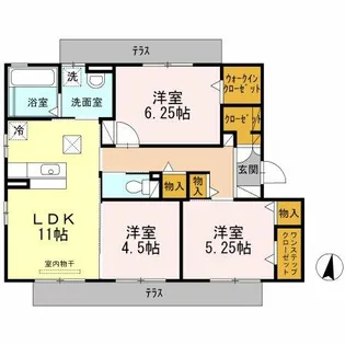 GRACE MOAT(グレイスモート)【102号室】の間取り