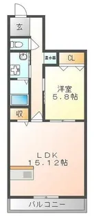 バッカス【4階】の間取り