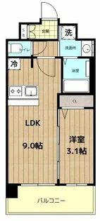 プレサンス京橋GREEN YARDアルミラ【2階】の間取り