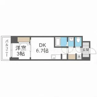 スペーシア日本橋東【5階】の間取り