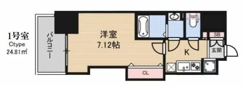 Luxe天神橋【5階】の間取り