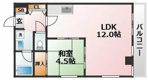 大阪府大阪市東淀川区瑞光5丁目【マンション】の間取り