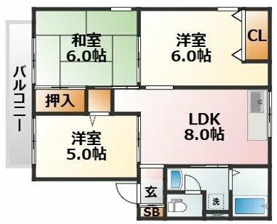 大阪府大阪市東淀川区大桐4丁目【アパート】の間取り