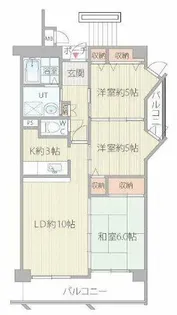 カミング平野【3階】の間取り
