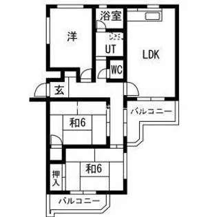 ドエル南塚口B棟【4階】の間取り