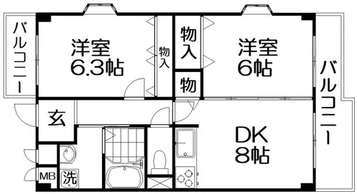 カーサクボ【2階】の間取り