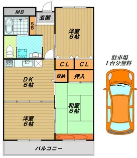 リバーヒルズ【2階】の間取り
