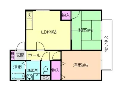 大阪府豊中市桜の町5丁目【アパート】の間取り