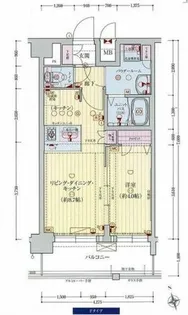 プレサンス難波インフィニティ【1210号室】の間取り