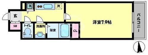 1Kの間取り画像