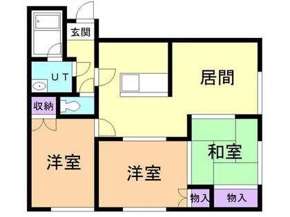 バルビゾン【B-101号室】の間取り