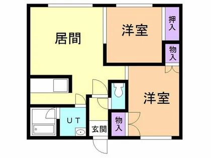 バルビゾン【B-102号室】の間取り