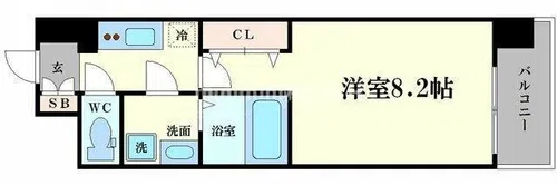 エスプレイスOSAKAベイシティ【10階】の間取り