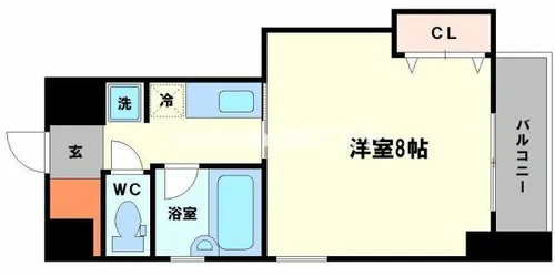 F.CROSS EBISU【7階】の間取り