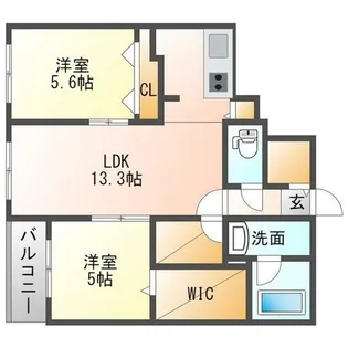 エフュート澄川【205号室】の間取り