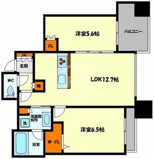 シティタワー大阪本町【30階】の間取り