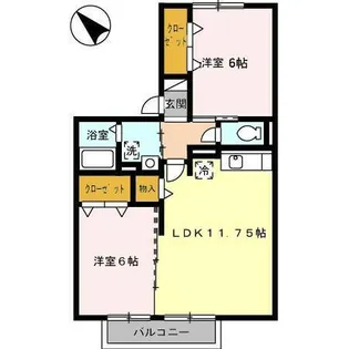 ウィルモアセブン【2階】の間取り