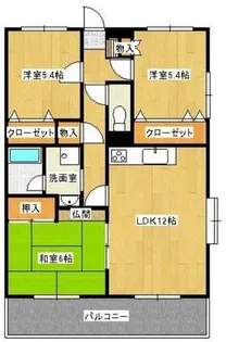 福岡県那珂川市観晴が丘【マンション】の間取り