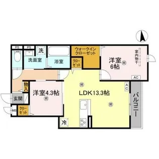 メゾン ド セリジエ【2階】の間取り