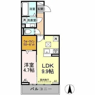シャルマン高畑【2階】の間取り