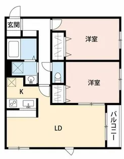 ヒルトップYKC【203号室】の間取り
