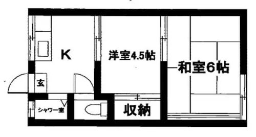 サンビレッジ東辻井【202号室】の間取り