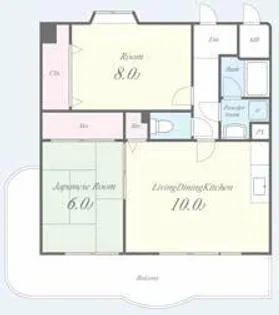 フローリッシュ北田【2階】の間取り
