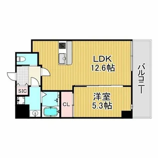 プレジオ西宮北口【404号室】の間取り