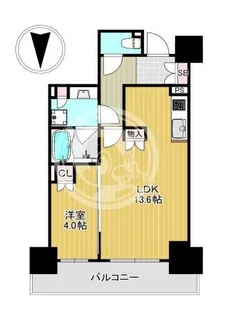 ローレルタワー堺筋本町【514号室】の間取り