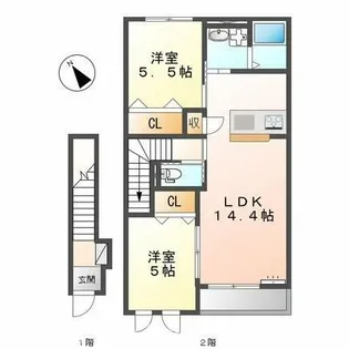 La Cima【2階】の間取り